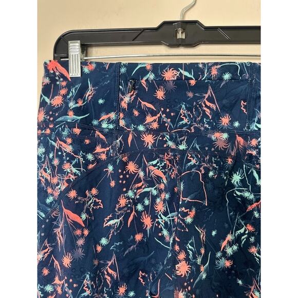 Sweaty Betty Power Zip Pocket Workout Crop Leggings Womens Size XL Blue Floral - Picture 4 of 8